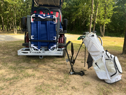 2 in one beach chair/golf bag hitch attachment!!!!